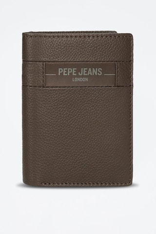 Portefeuille Checkbox en cuir - Marron