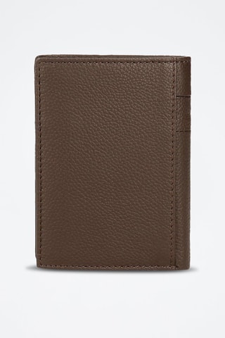Portefeuille Checkbox en cuir - Marron