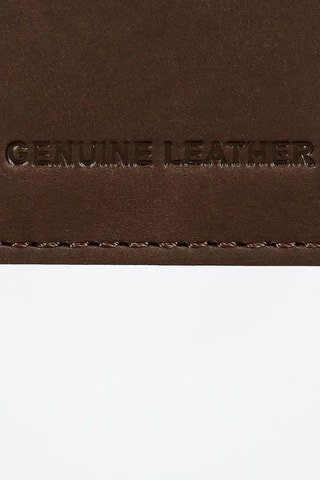 Portefeuille Checkbox en cuir - Marron