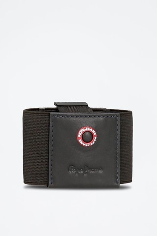 Porte-carte en cuir Badge - Marron