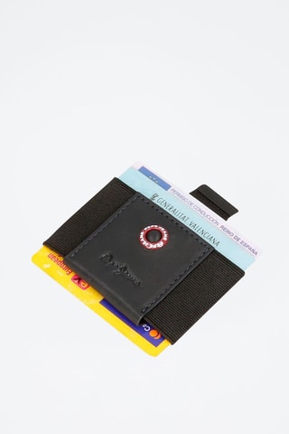 Porte-carte en cuir Badge - Marron