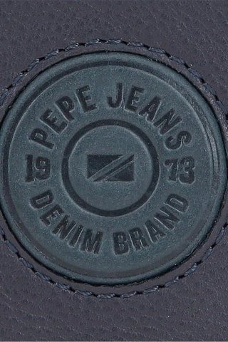 Porte-cartes en cuir Cracker - Bleu