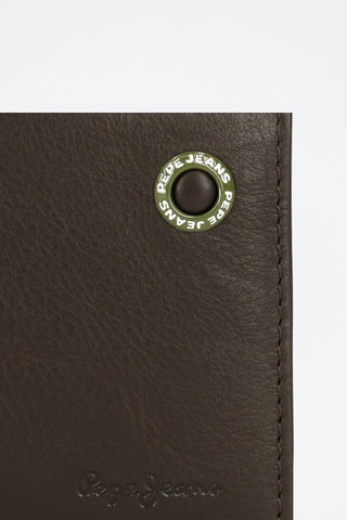 Porte-carte en cuir Badge - Marron