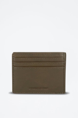 Porte-carte cuir Badge - Vert