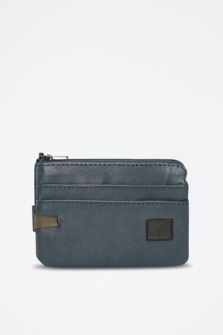 Porte-monnaie en cuir Marshal - Bleu