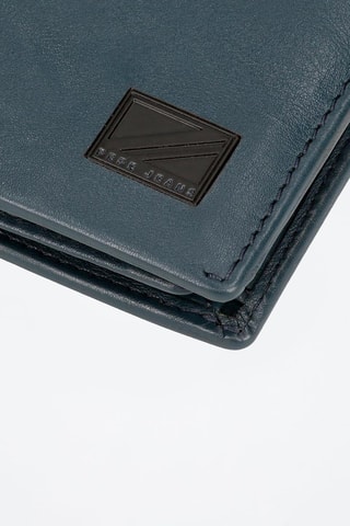 Porte-monnaie en cuir Marshal - Bleu