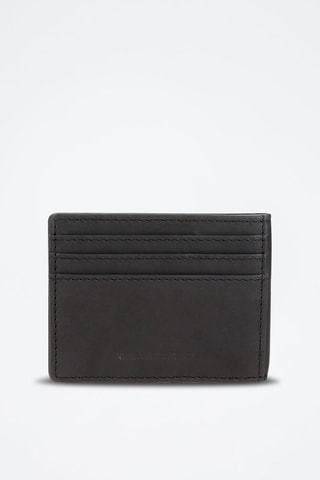 Porte-cartes en cuir Cracker - Noir