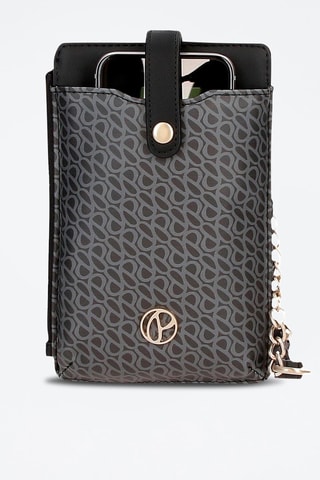 Sac bandoulière Megan - Gris et noir