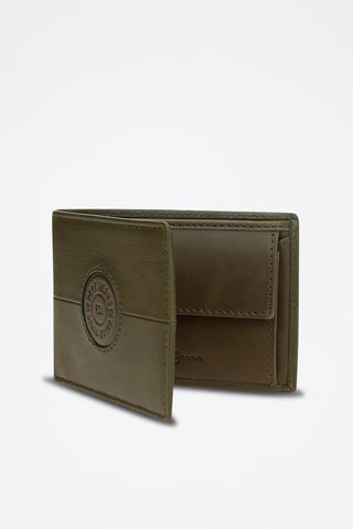 Portefeuille en cuir Cracker - Vert