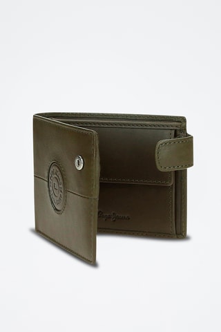 Portefeuille en cuir Cracker - Vert