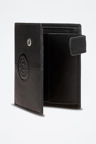 Portefeuille en cuir Cracker - Noir