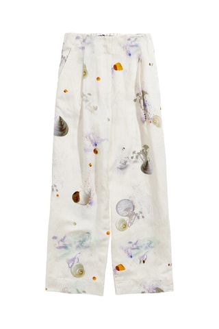 Pantaloni carrot in lino - Bianco