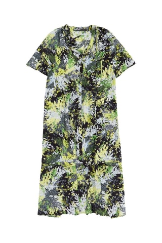 Abito a trapezio - Nero e verde chiaro