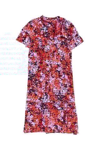 Abito a trapezio - Rosso e nero