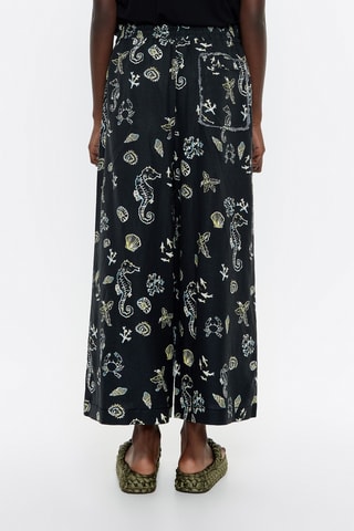 Pantaloni sportivi in lino - Nero