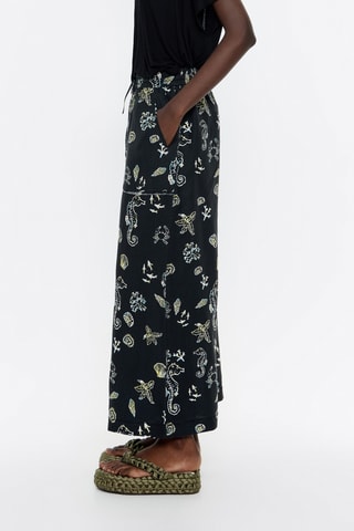 Pantaloni sportivi in lino - Nero