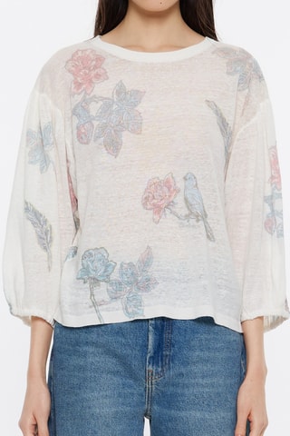 Blusa in lino - Bianco
