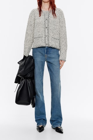 Cardigan - Bianco melange