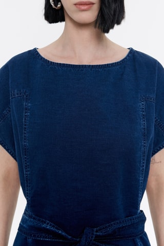 Rechte Spijkerjurk - Donkerblauw