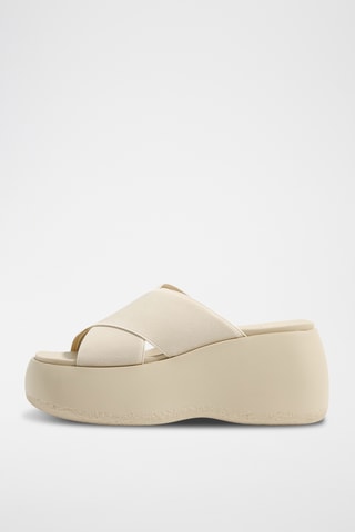 Muiltjes met Sleehak - Beige