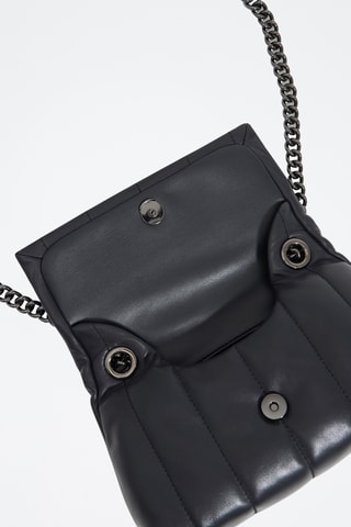 Borsa a tracolla in pelle ovina - Nero