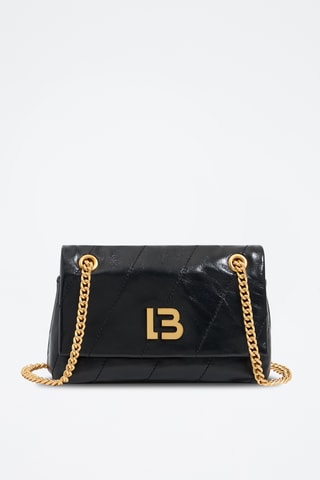 Borsa a spalla in pelle - Nero
