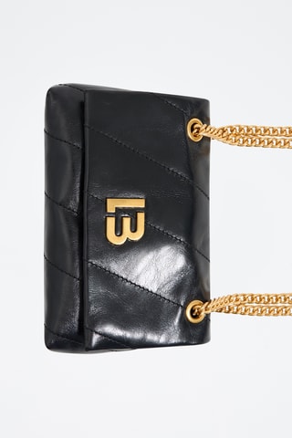 Borsa a spalla in pelle - Nero