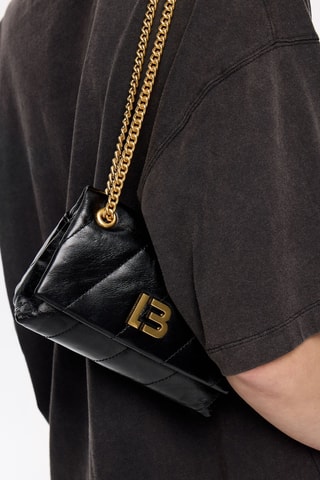 Borsa a spalla in pelle - Nero