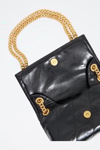 Borsa a spalla in pelle - Nero