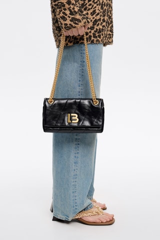 Borsa a spalla in pelle - Nero