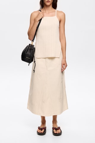 Borsa a secchiello in pelle - Nero