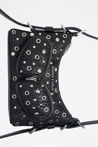 Borsa a tracolla in pelle d’agnello - Nero