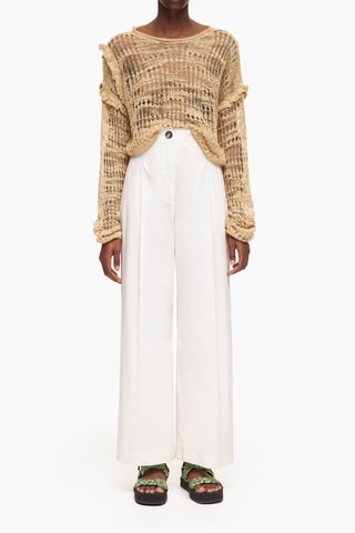 Pantaloni wide legs - Bianco