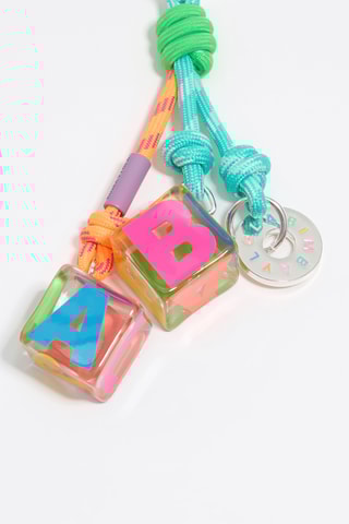 Sleutelhanger - Zilverkleurig en Turquoise