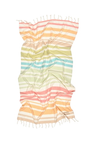 Badlaken - Wit en Oranje - 100 x 160 cm