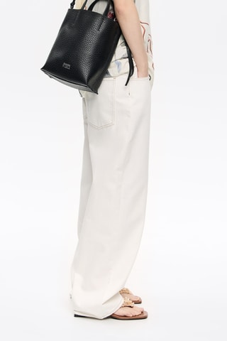 Borsa a mano in pelle - Nero