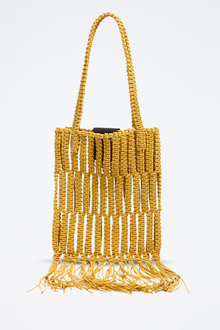 Leren Handtas - Geel