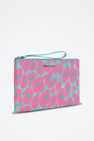 Clutch - Roze en Turquoise
