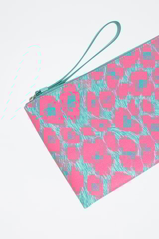 Clutch - Roze en Turquoise