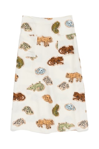 Lange Linnen Rok - Ecru