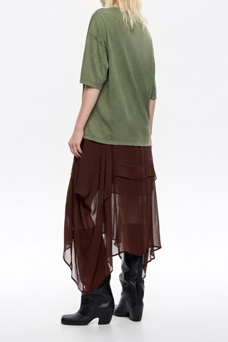 Asymmetrische Rok - Bruin