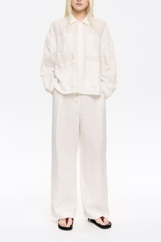 Rechte Linnen Broek - Ecru