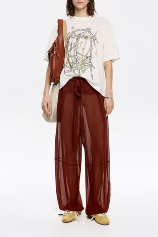 T-shirt oversize in cotone bio - Bianco