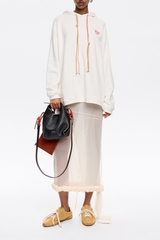 Felpa con cappuccio - Bianco