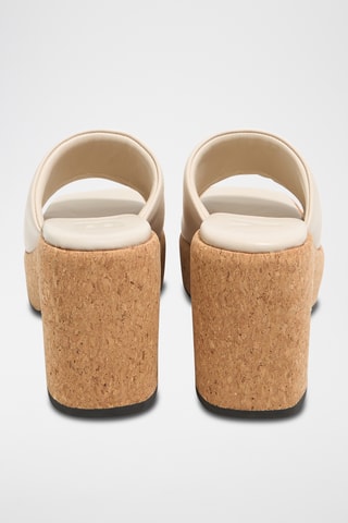 Leren Muiltjes met Hak - Wit