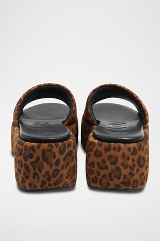 Platform Nubuck Muiltjes - Bruin