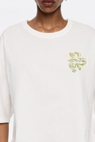 T-shirt oversize in cotone bio - Bianco