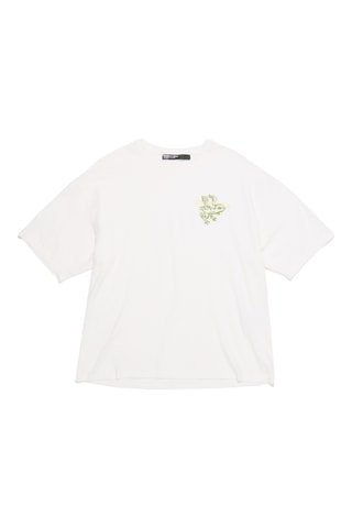 T-shirt oversize in cotone bio - Bianco