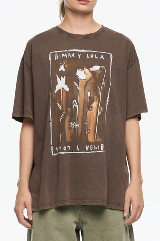 T-shirt oversize - Marrone