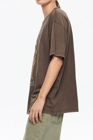 T-shirt oversize - Marrone